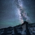Hoodoos with milky way